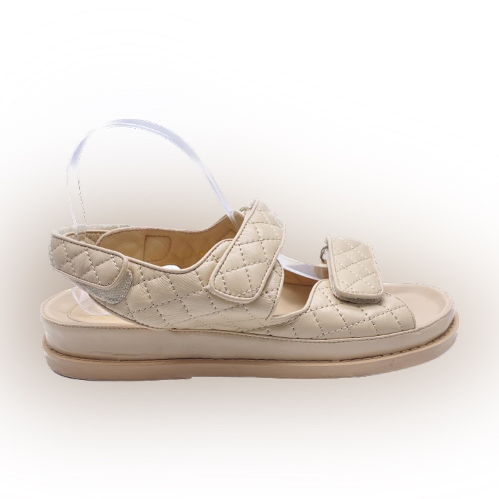Yiren Yue Ji Nude Leather Thick Bottom Roman Sandals